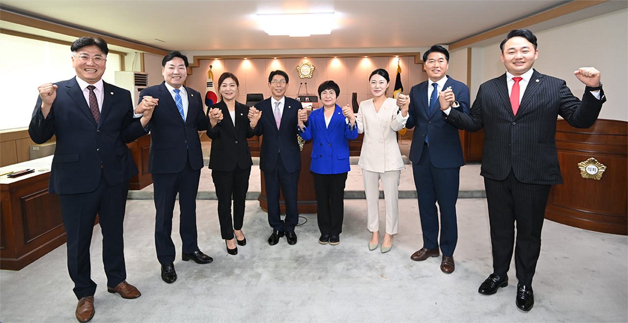 '[보도자료]제9대 대덕구의회 전반기 주요 의정 뉴스' 게시글의 사진(2) '화합하는 대덕구의회.jpg'